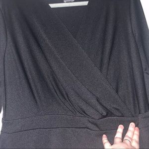 Curvy long sleeve classic black dress size 14